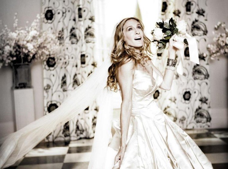 Bröllopsklänningar av stjärnorna-Holywood-ikoniska-Sarah-Jessica-Parker