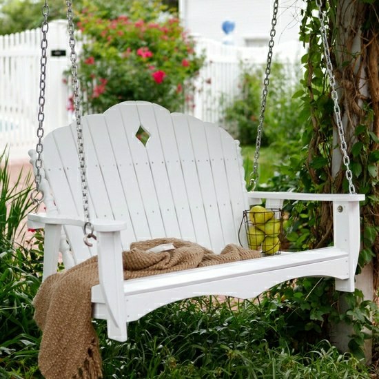 vit swing trädgård design
