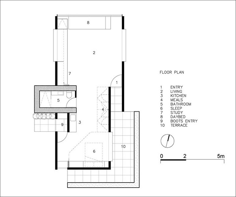 refugium-planlösning-ett-rums lägenhet-reträtt