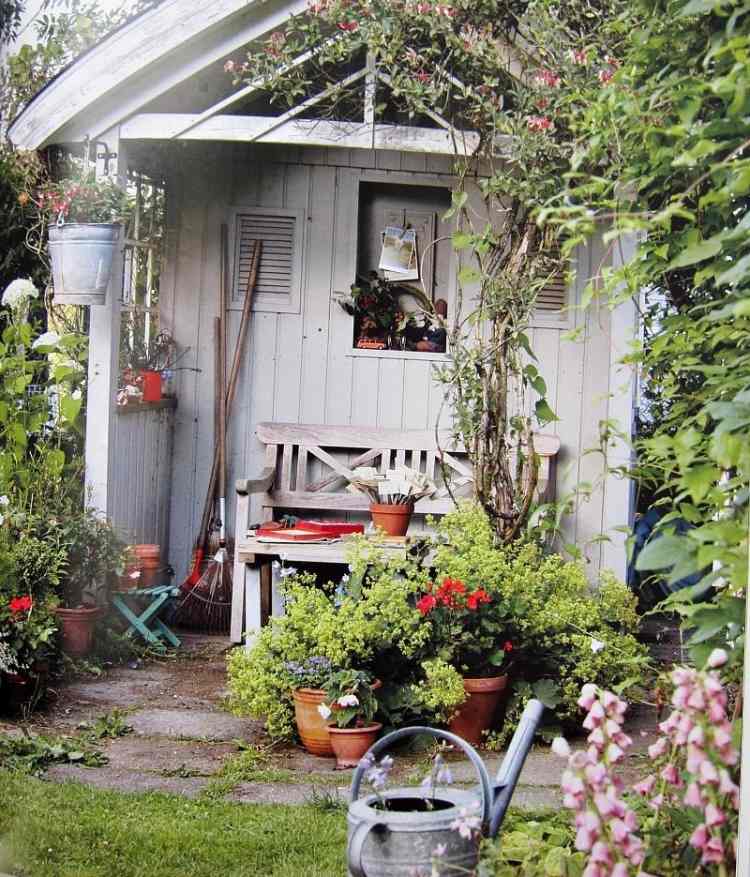 trä-trädgård-hus-daemmen-vintage-vackra-växt-blommor