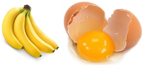Μάσκα μαλλιών αυγού με μπανάνα