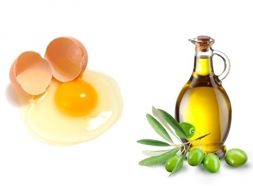 munanvalkuaista ja oliiviöljyä hilseen hoitoon