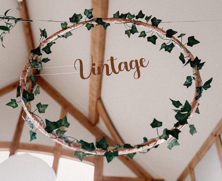 vintage dekoration bröllop hula hoop däck dekoration krans