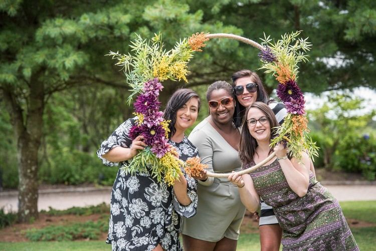 bröllopsfoton rekvisita hula hoop däck fotoram blommor