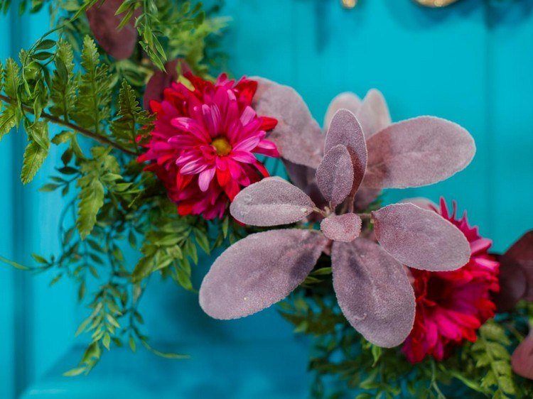 dekor krans konstgjorda blommor dekorera naturliga blommor