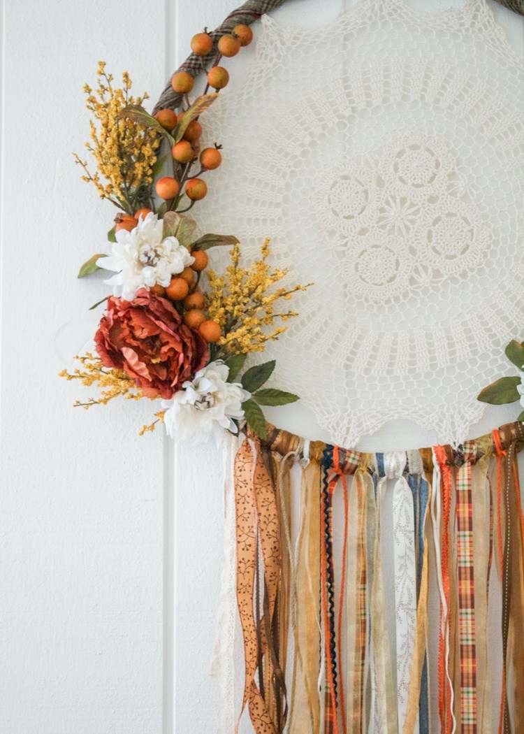 drömfångare pyssla dig hula hoop konstgjorda blommor