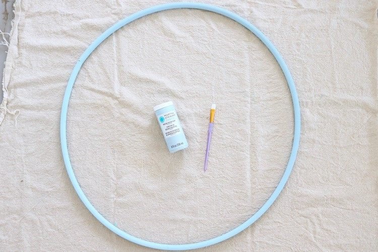 Hula hoop dekorera blå färg