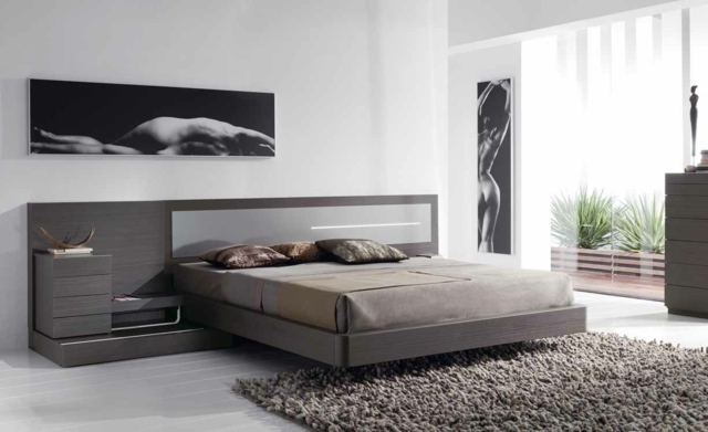 Shaggy matta sänggavel modern bildvägg