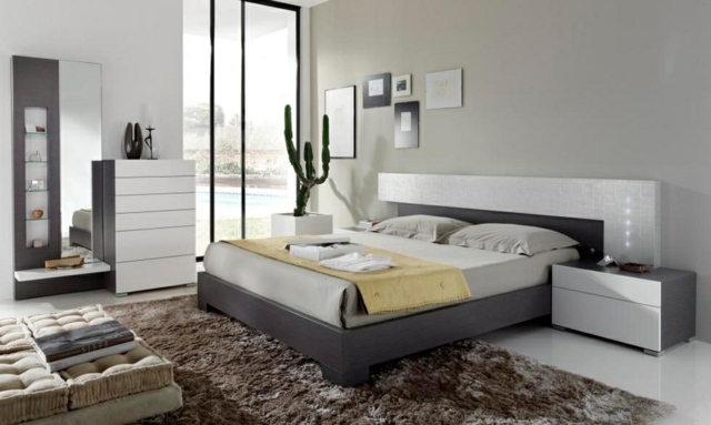 Idéer vit säng sänggavel design sovrum