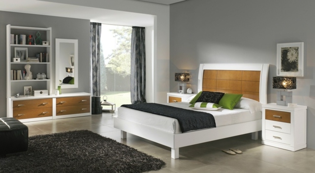 Möbler sovrum idéer vit trä färg