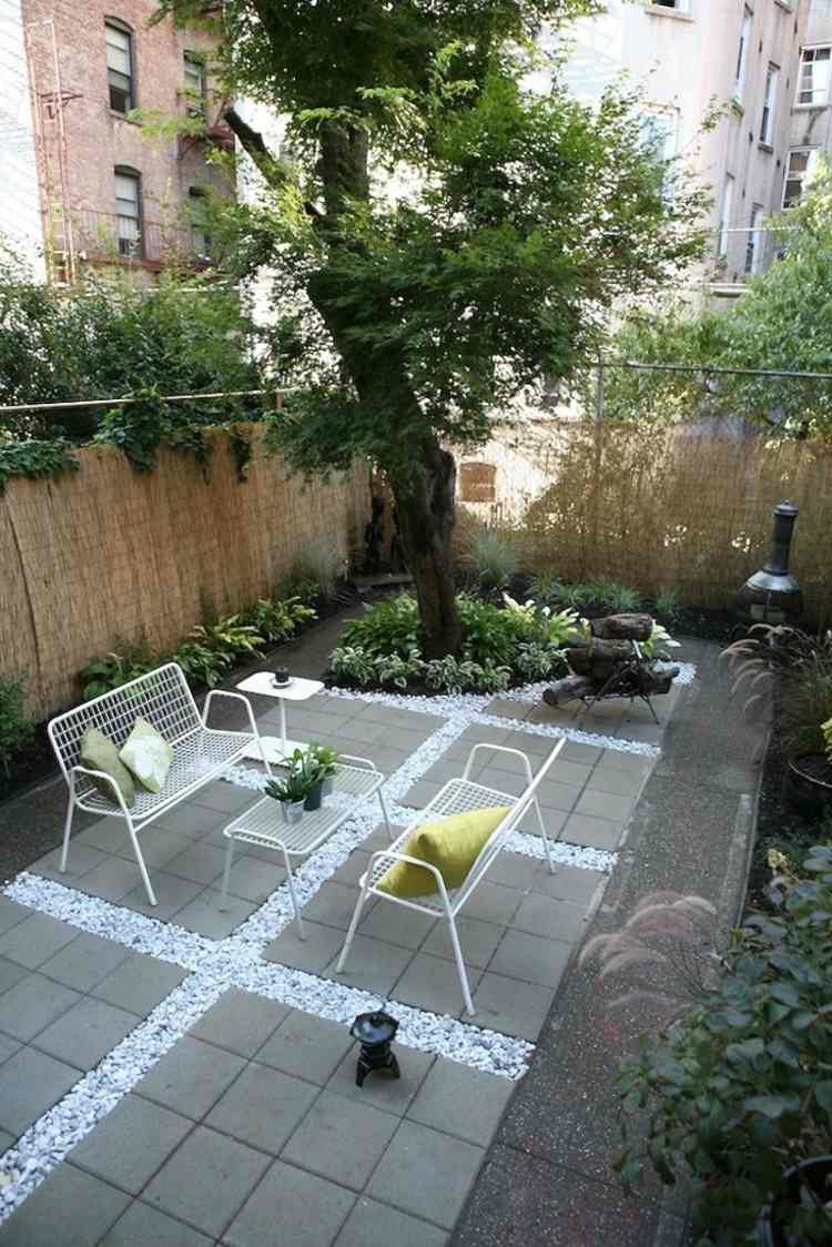 idé för trädgårdsdesign modern-minimalistisk-trädgårdsmöbler-retro-vit-metall