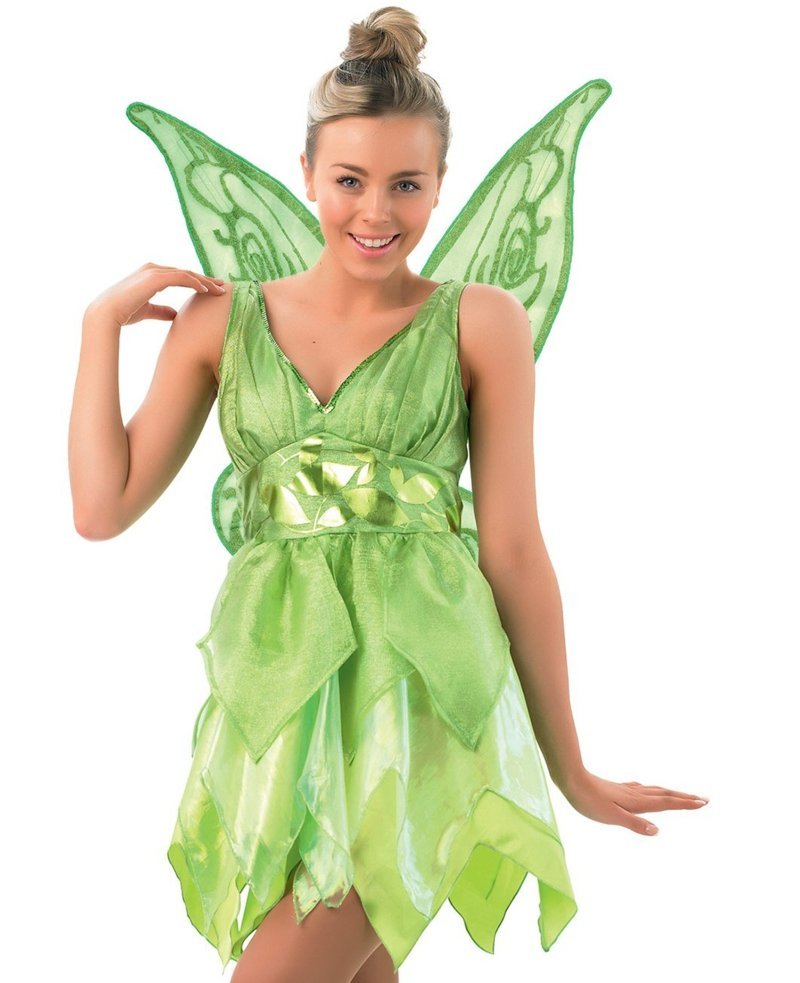 billiga karnevalskostymer peter pan tema gloeckchen fairy green