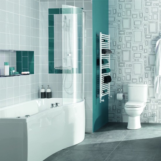 Idéer för badrumsplattor i stort format golvplattor grå turkosgrönt