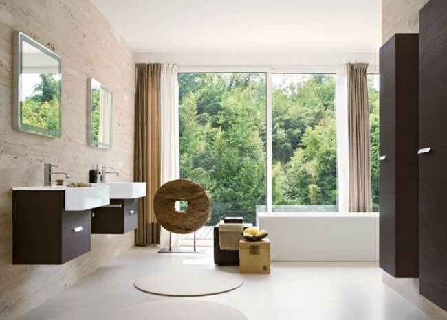 Badrumsmöbler designidéer tvättställsbord basenhet badkar-trämöbler-design av hög kvalitet