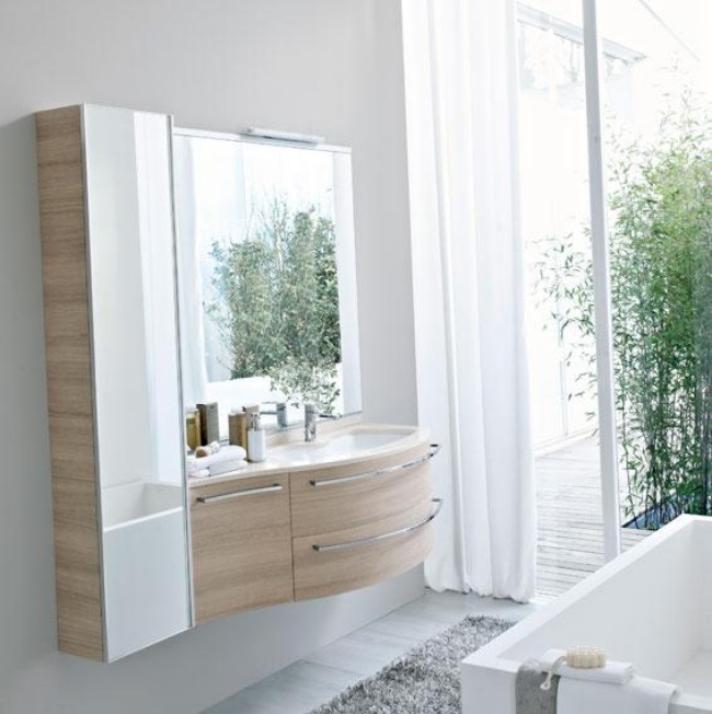 Diskbänkskåp idéer trä italiensk design badrum
