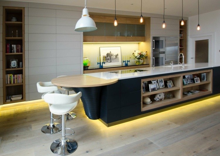 design för kök belysning-golv-effekt-kök ö-laminat