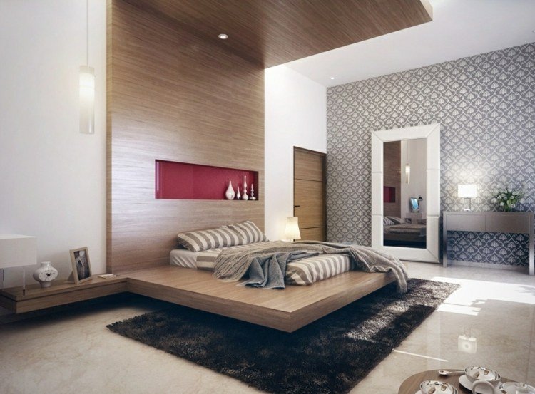 Idéer sovrum modern tapet väggbeklädnad design