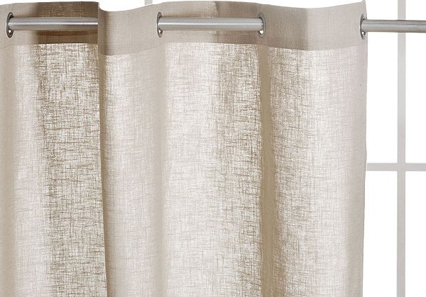 linne tyg beige idéer för dusch gardin design