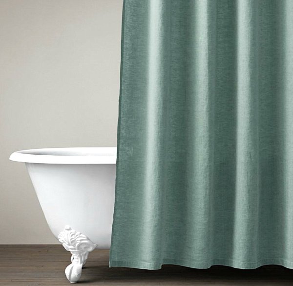 linne gröna idéer för duschdraperier dekoration