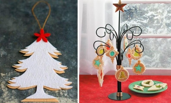 Dekoration för idéer för hängande pynt dekorera pepparkakor till julgranar