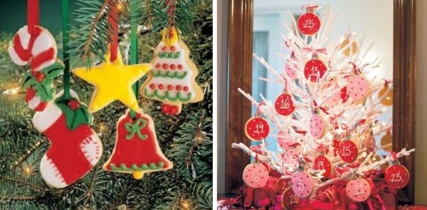 Juldekorationsidéer som hänger upp söta kakor Julgransdekorationer