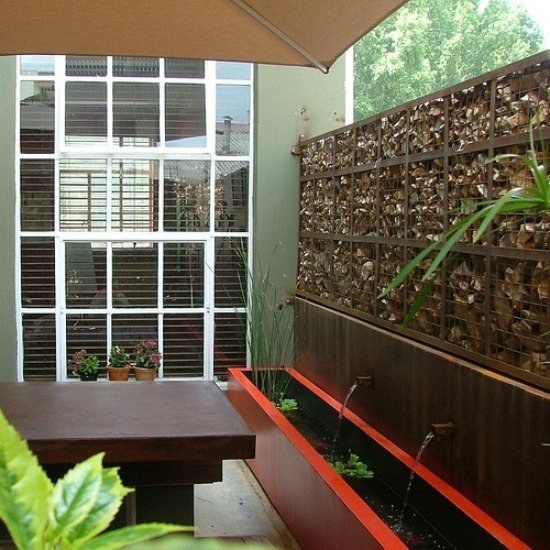 väggdekoration gården gabion designer idéer i trädgården