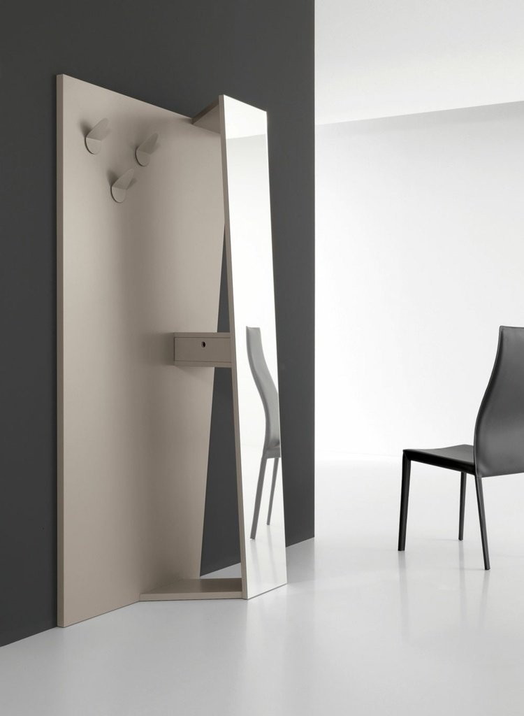 garderob design modern spegel klädhängare stol york