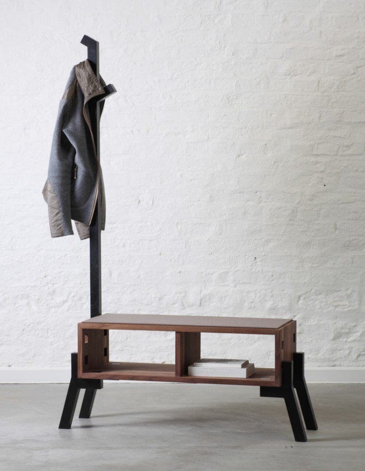 garderob kläder rack idé lowboard design hall möbler