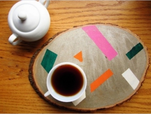 tinkerbricka tallrik träskiva-kaffekopp-keramik