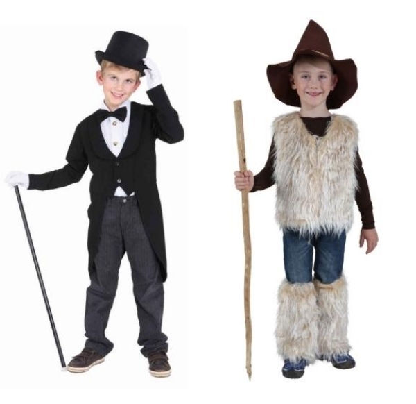Idéer-Kostymer Mardi Gras-Barn kostym-herde-personal hatt Meshade strumpor