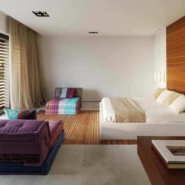 sovrum design förslag möbler inredning kontrastfärger trendiga