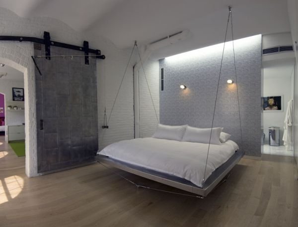Sovrumsbelysning-vägglampor hängande säng