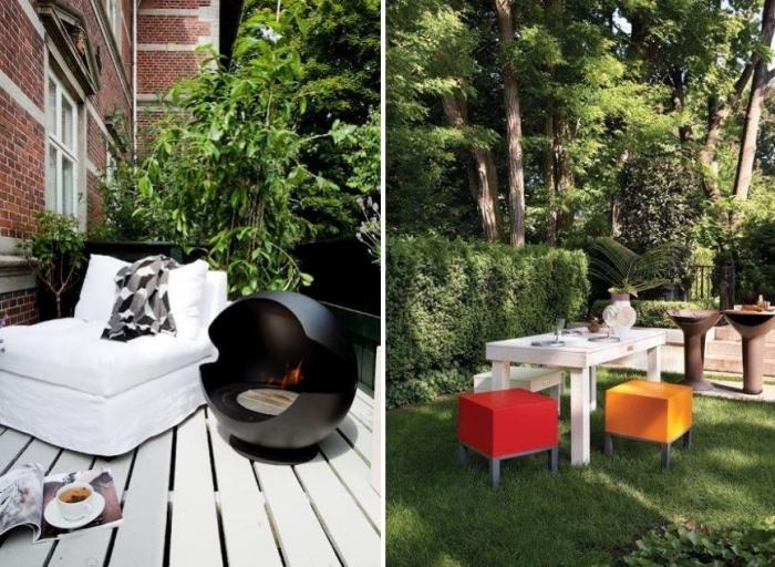 modern-terrass-design-utemöbler-färgad-sits-öppen spis