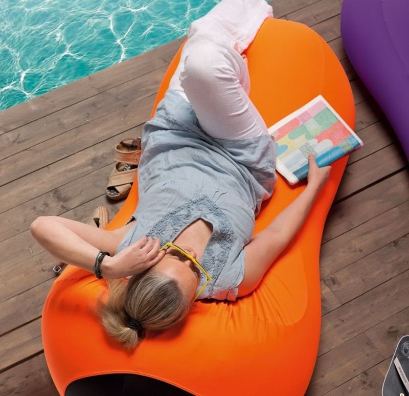 Idéer-terrass design-vattentät-beanbag-orange-arredaclick