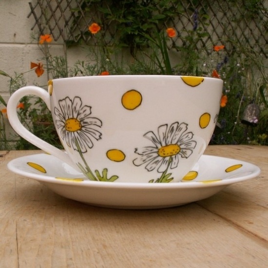 Te kaffe kopp blommor prydnader påsk porslin