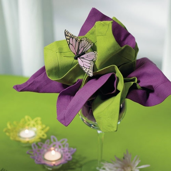 Lavendel fjäril ljus Påsk vår dekoration idé