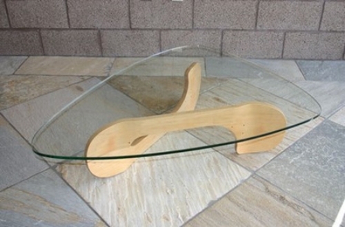 idéer för upcycled möbeldesign skateboardbordglas