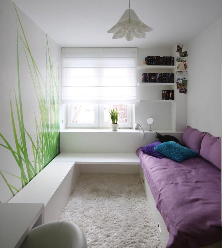 Väggdesign i ungdomsrummet fototapet-grönt-gräs-litet-rum