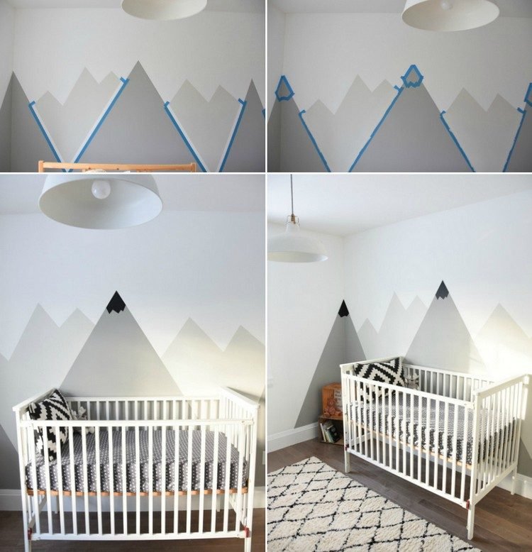 vägg-design-målar-toppar-bergskedjor-målning-instruktioner-redo-vägg-baby-rum