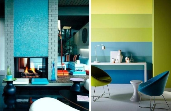 trendiga färger 2014 målar väggar vardagsrumsväggdesign