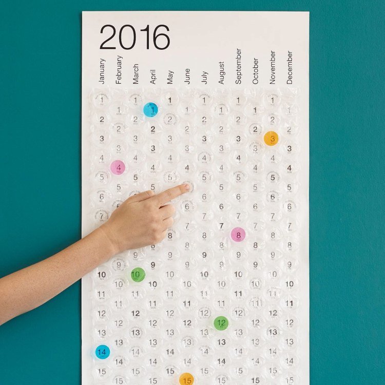 pyssel idéer med bubbelplast kalender gåva idé