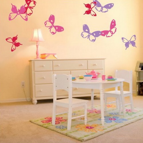 idéer för fjärilar som dekorerar dekaler för barnrum
