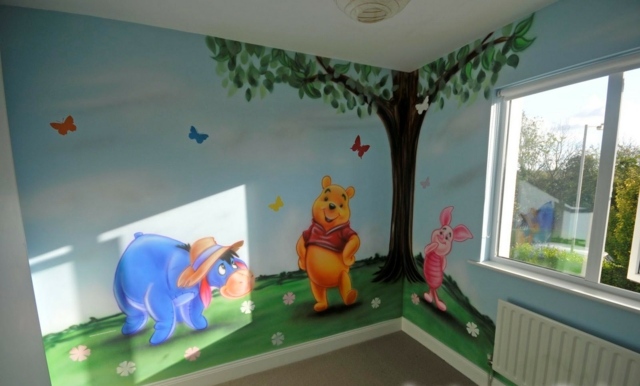 Winnie-the-Pooh-åsnan-vägg-dekoration-med-färg