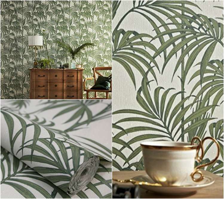 Jungle look tapet-vardagsrum-barnrum-palmblad