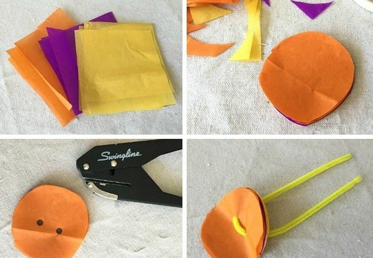 Gör pappersblommor för vårhantverk med grundskolebarn till ett vackert armband