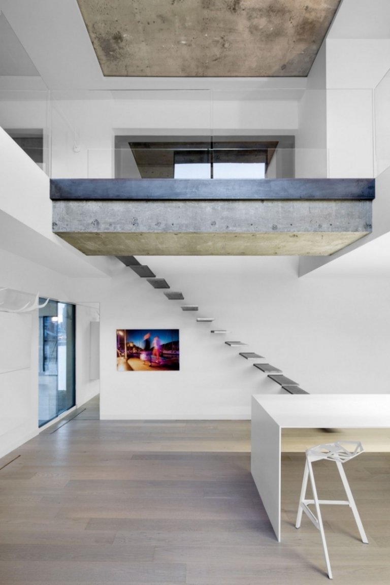 rumsdesign-idéer-betong-tak-golv-gung-trappor-minimalistisk-design