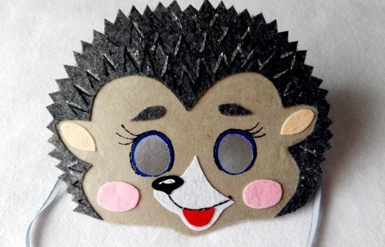 Hedgehog mask kartong kändes hemlagad