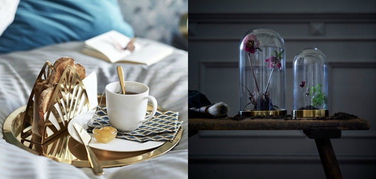 Ikea dekoration idéer -katalog-2018-glänsande-guld-mässing-optik