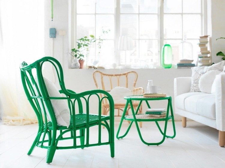 Ikea rotting-vardagsrum-stol-soffbord-grön-samling