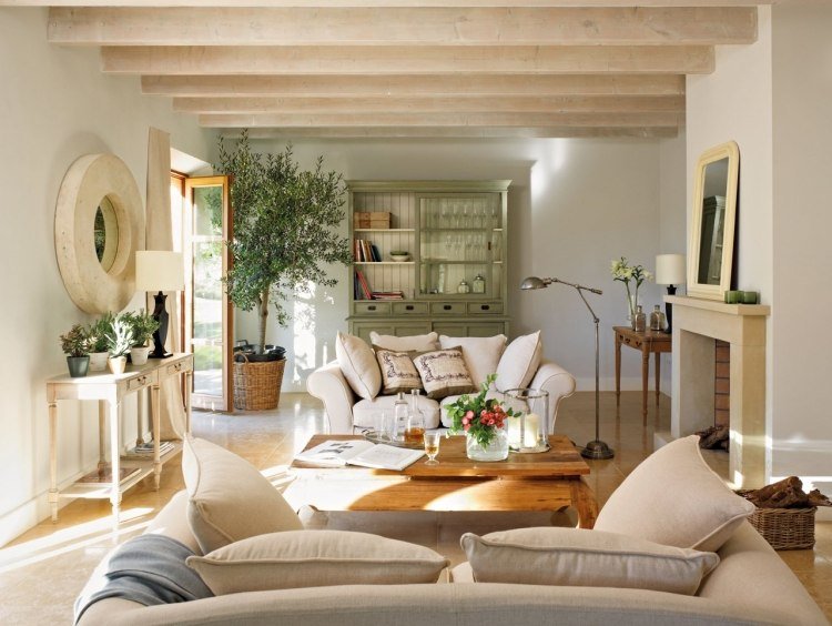 Inred vardagsrum i lantlig stil-möbler-taupe-klädsel-trä